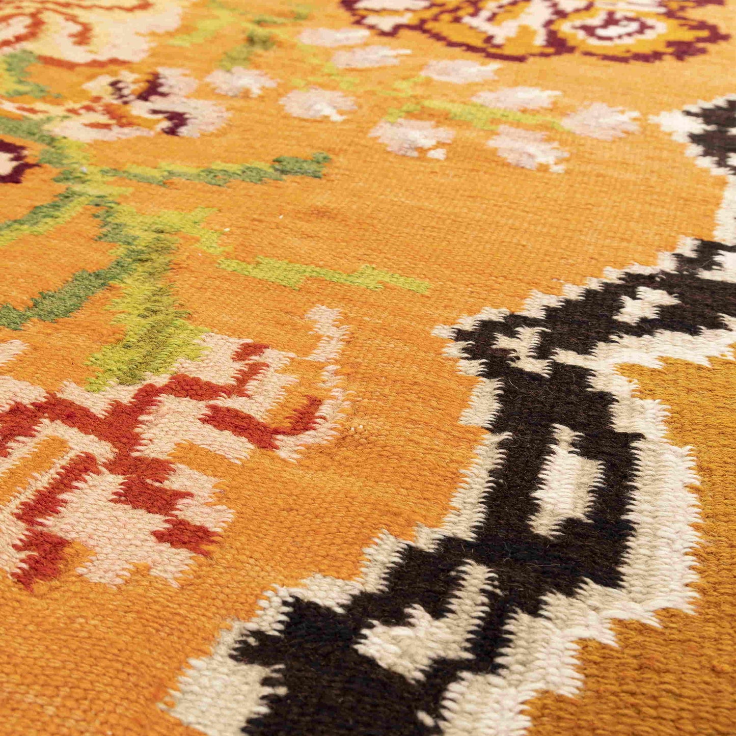 Handmade Gocmen Kilim Wool On Wool Authentic Unique 178 X 293 Cm - 5' 11'' X 9' 8'' Orange C011 ER12