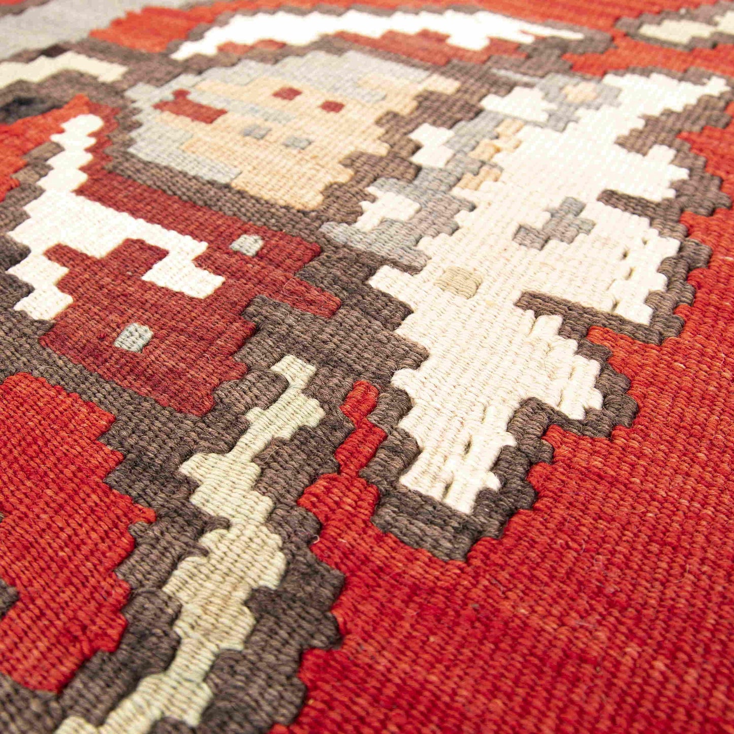 Handmade Gocmen Kilim Wool On Wool Authentic Unique 197 X 303 Cm - 6' 6'' X 10' Red C014