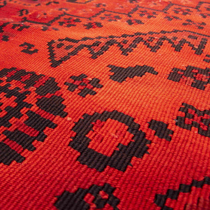 Handmade Gocmen Kilim Wool On Wool Authentic Unique 200 X 282 Cm - 6' 7'' X 9' 4'' Red C014