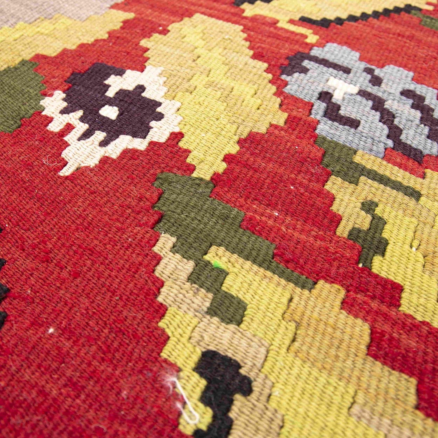 Handmade Gocmen Kilim Wool On Wool Unique 230 X 296 Cm - 7' 7'' X 9' 9'' Red C014