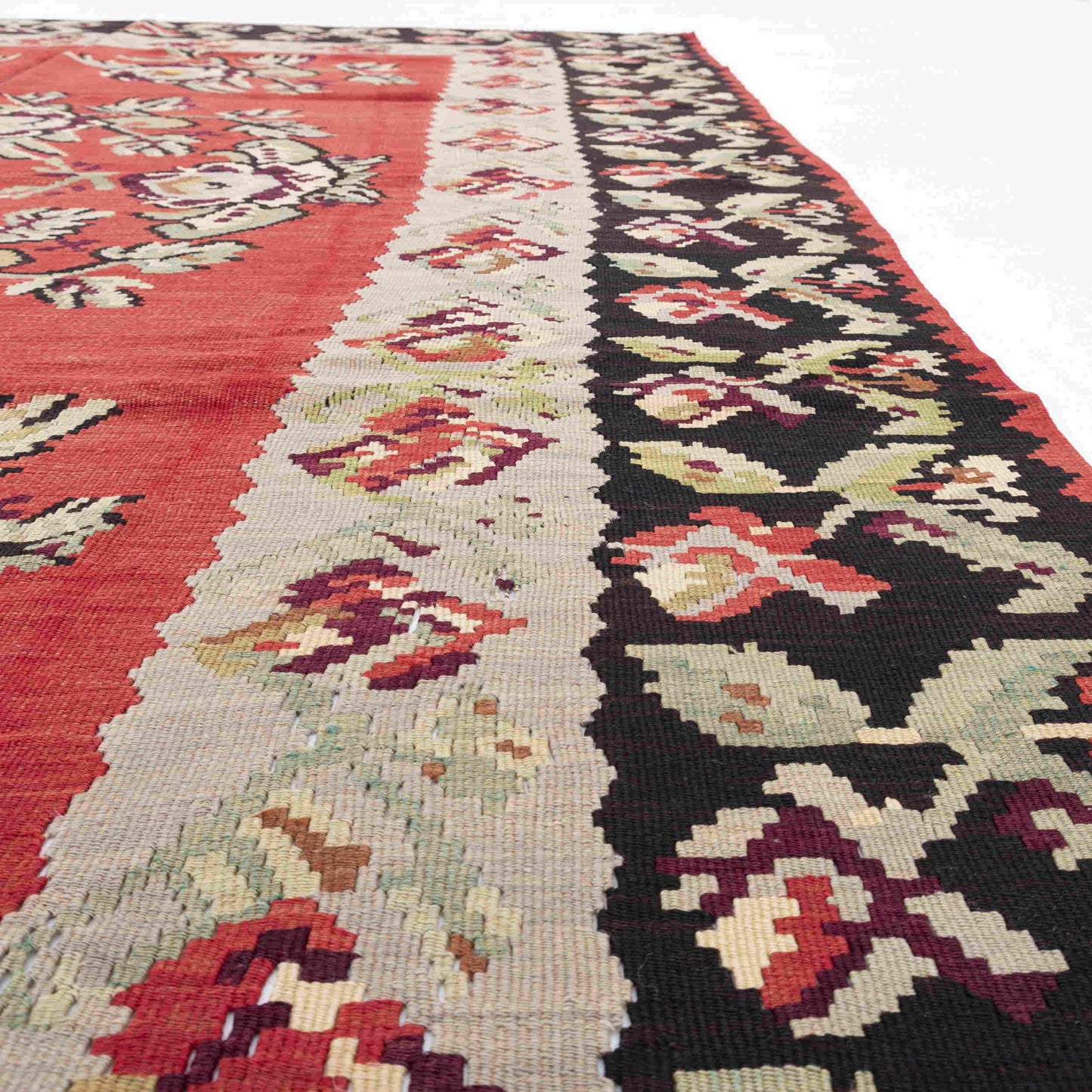 Handmade Gocmen Kilim Wool On Wool Unique 245 X 320 Cm - 8' 1''X 10' 6'' Red C014 ER23