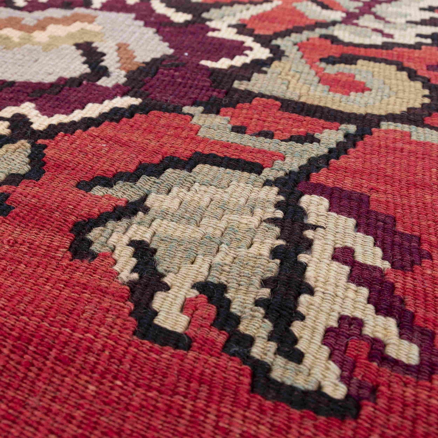 Handmade Gocmen Kilim Wool On Wool Unique 245 X 320 Cm - 8' 1''X 10' 6'' Red C014 ER23