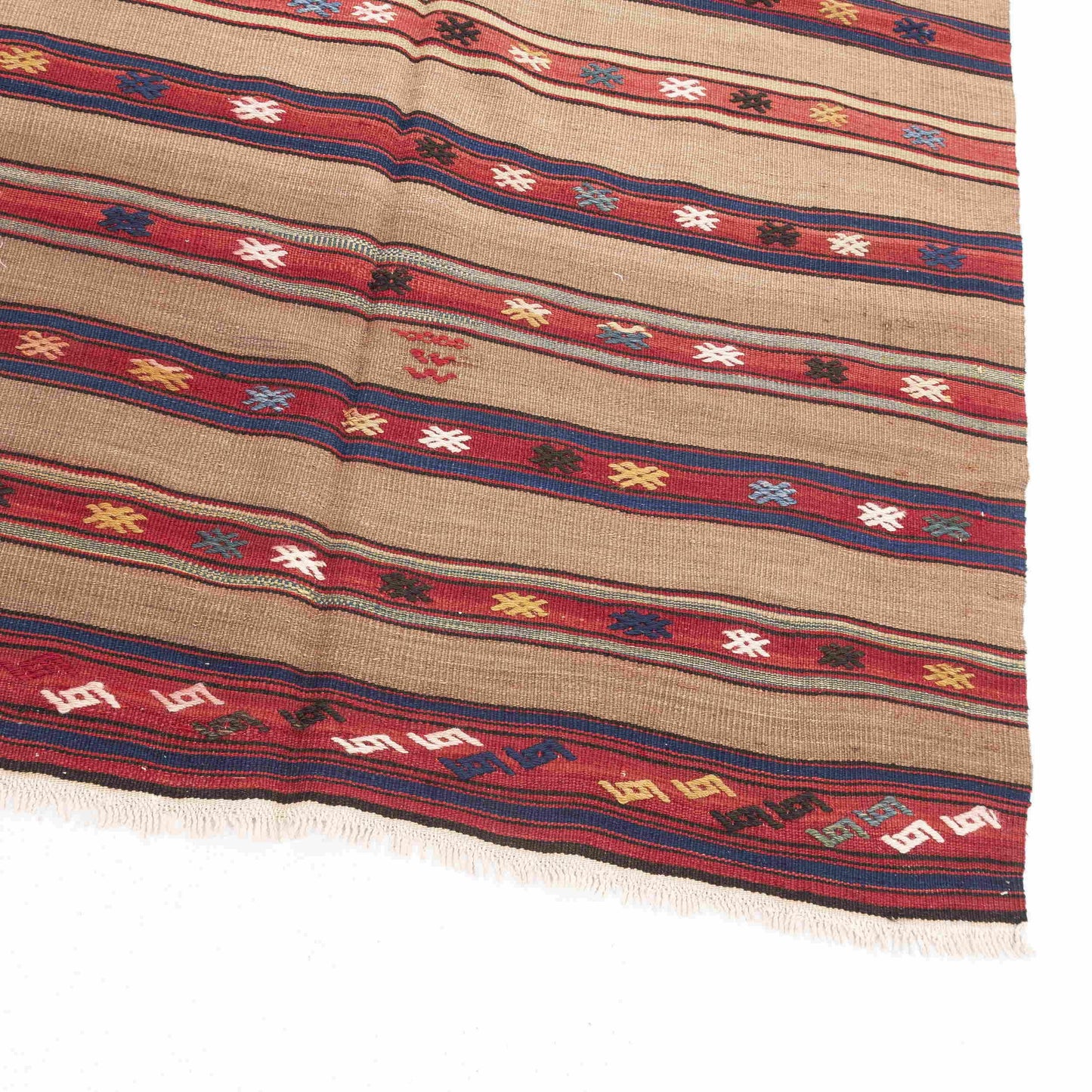 Oriental Kilim Anatolian Handmade Wool On Wool 128 X 195 Cm - 4' 3'' X 6' 5'' Stone C009 ER01