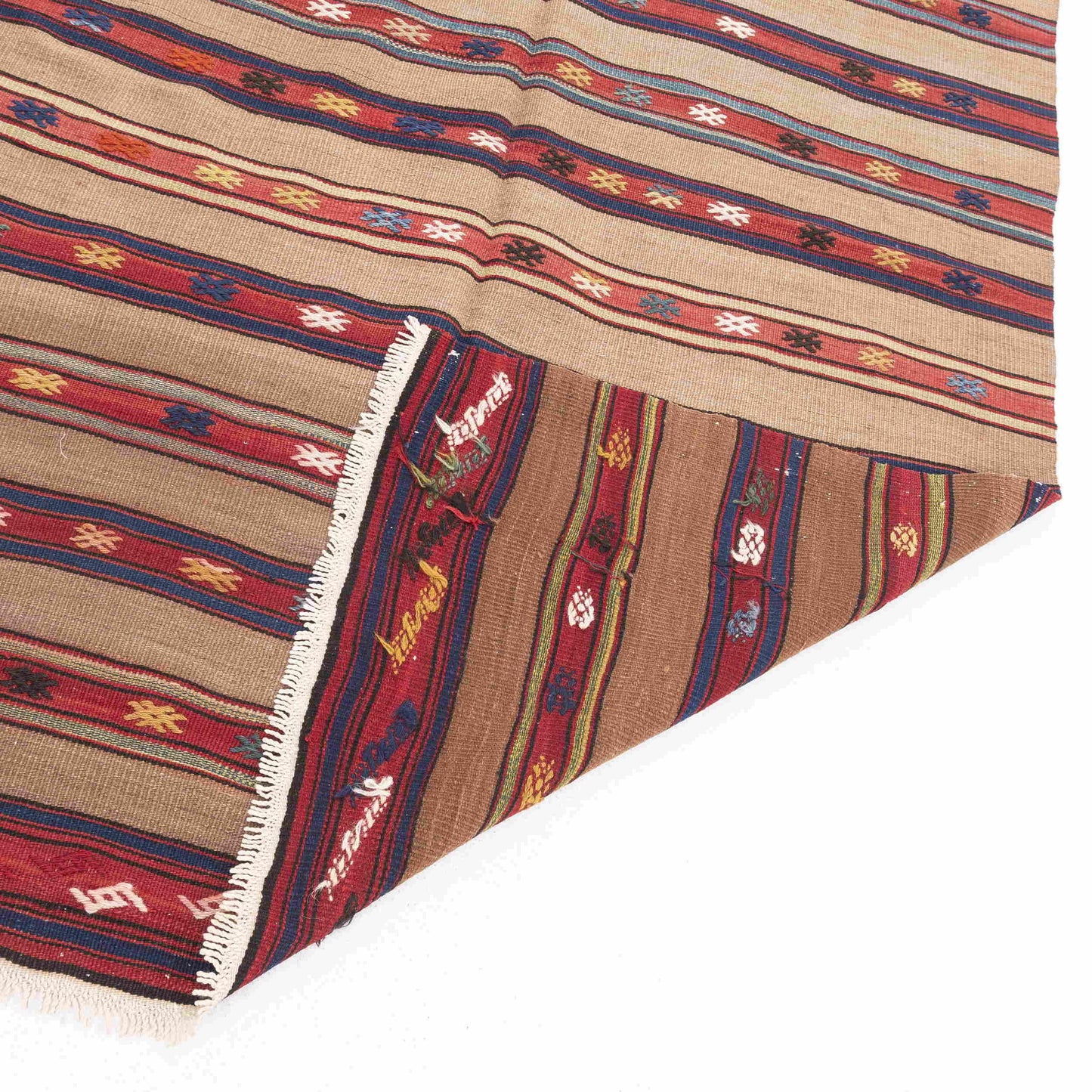 Oriental Kilim Anatolian Handmade Wool On Wool 128 X 195 Cm - 4' 3'' X 6' 5'' Stone C009 ER01