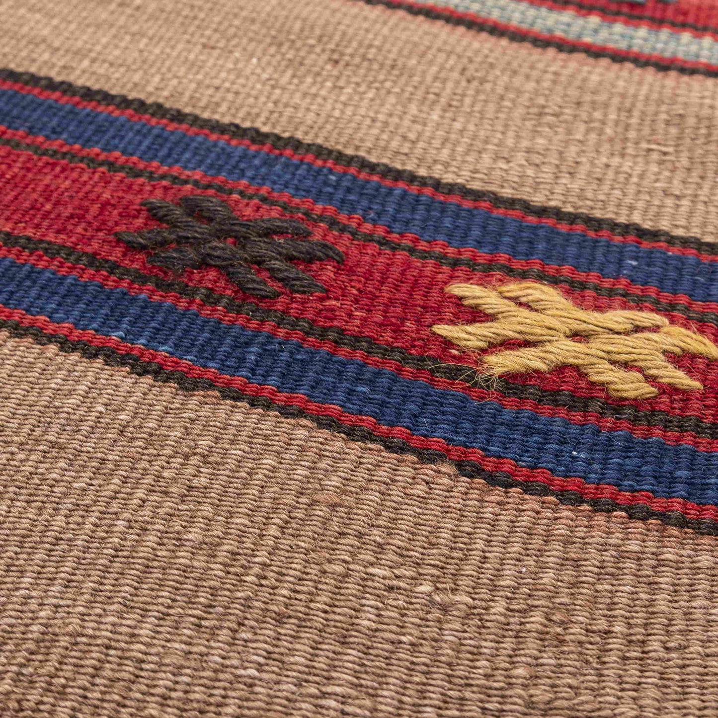 Oriental Kilim Anatolian Handmade Wool On Wool 128 X 195 Cm - 4' 3'' X 6' 5'' Stone C009 ER01