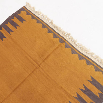 Oriental Kilim Anatolian Handmade Wool On Wool 132 X 213 Cm - 4' 4'' X 7' Yellow C006 ER12