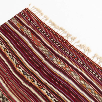Oriental Kilim Anatolian Handmade Wool On Wool 136 X 250 Cm - 4' 6'' X 8' 3'' Burgundy C021 ER12