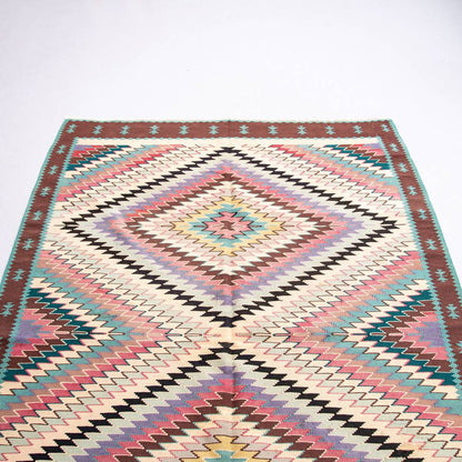 Oriental Kilim Anatolian Handmade Wool On Wool 138 X 198 Cm - 4' 7'' X 6' 6'' Multicolor C016 ER01