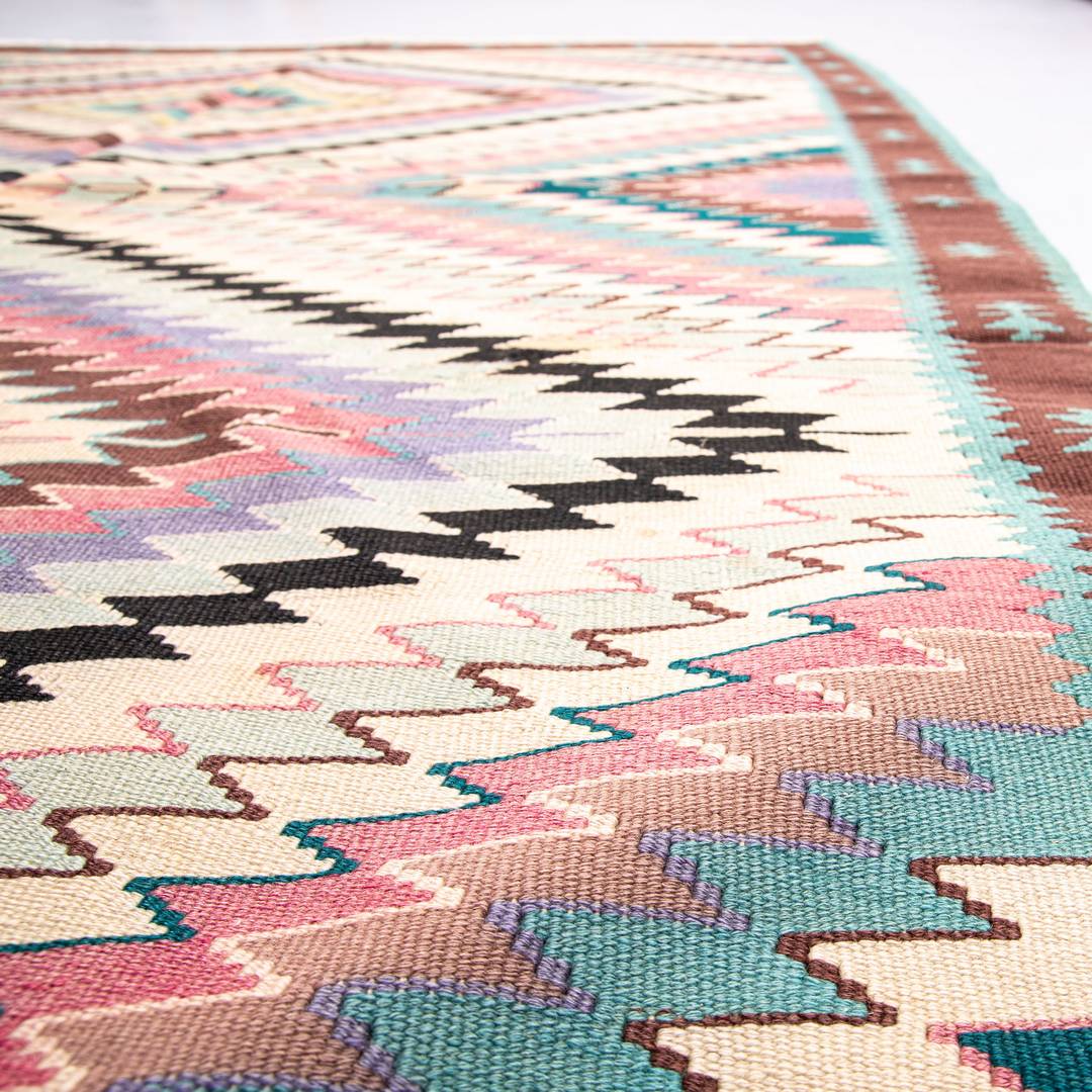 Oriental Kilim Anatolian Handmade Wool On Wool 138 X 198 Cm - 4' 7'' X 6' 6'' Multicolor C016 ER01