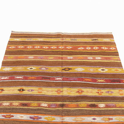 Kilim de Anatolia Tejido a mano Lana sobre lana Único Tradicional 140 X 225 Cm - 4' 8'' X 7' 5'' m2: 3,15