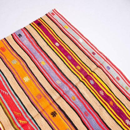 Oriental Kilim Anatolian Handmade Wool On Wool 143 X 257 Cm - 4' 9'' X 8' 6'' Multicolor C016 ER12