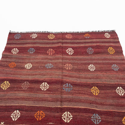Kilim de Anatolia tejido a mano Lana sobre lana Único Tradicional 143 X 293 Cm - 4' 9'' X 9' 8'' m2: 4,1899