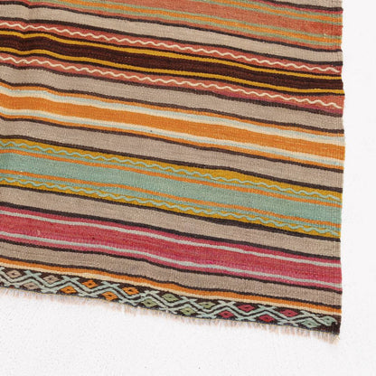 Oriental Kilim Anatolian Handmade Wool On Wool 145 X 240 Cm - 4' 10'' X 7' 11'' Multicolor C016 ER12