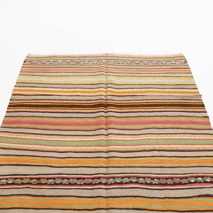 Oriental Kilim Anatolian Handmade Wool On Wool 145 X 240 Cm - 4' 10'' X 7' 11'' Multicolor C016 ER12