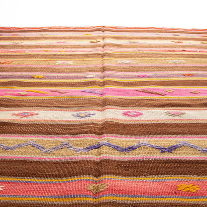 Oriental Kilim Anatolian Handmade Wool On Wool 146 X 203 Cm - 4' 10'' X 6' 8'' Multicolor C016 ER12