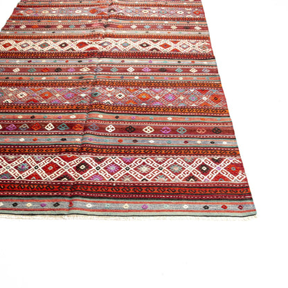 Lana Kilim De Anatolia Tejida A Mano Sobre Lana Oriental Única 150 X 255 Cm - 5' X 8' 5'' m2: 3.825