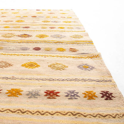 Oriental Kilim Anatolian Handmade Wool On Wool 152 X 202 Cm - 5' X 6' 8'' Yellow C006 ER12