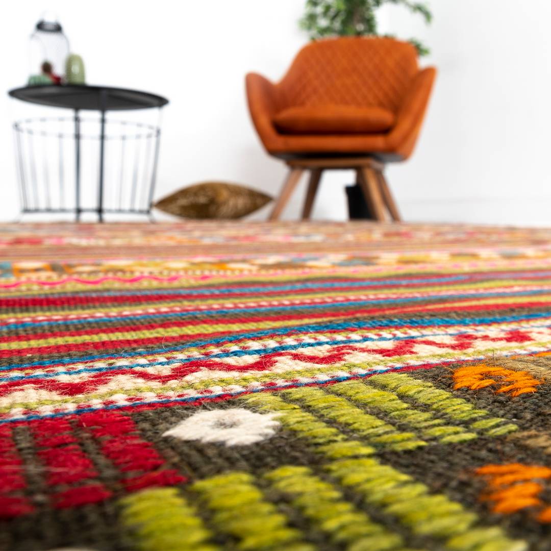 Oriental Kilim Anatolian Handmade Wool On Wool 152 X 260 Cm - 5' X 8' 7'' Multicolor C016 ER12