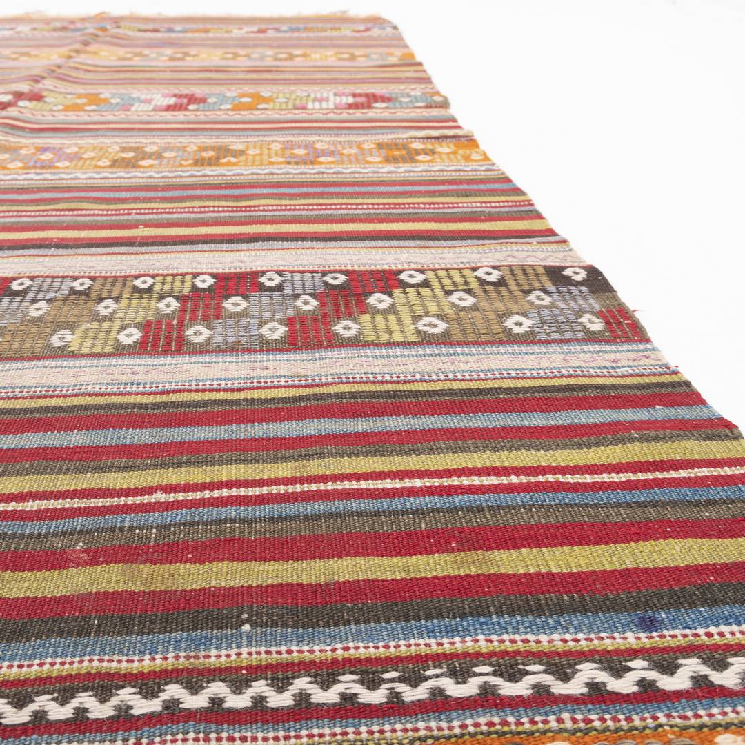 Oriental Kilim Anatolian Handmade Wool On Wool 152 X 260 Cm - 5' X 8' 7'' Multicolor C016 ER12