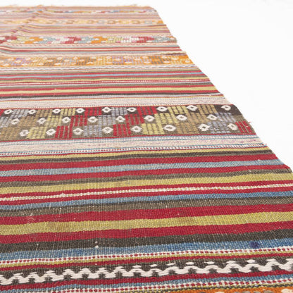 Oriental Kilim Anatolian Handmade Wool On Wool 152 X 260 Cm - 5' X 8' 7'' Multicolor C016 ER12