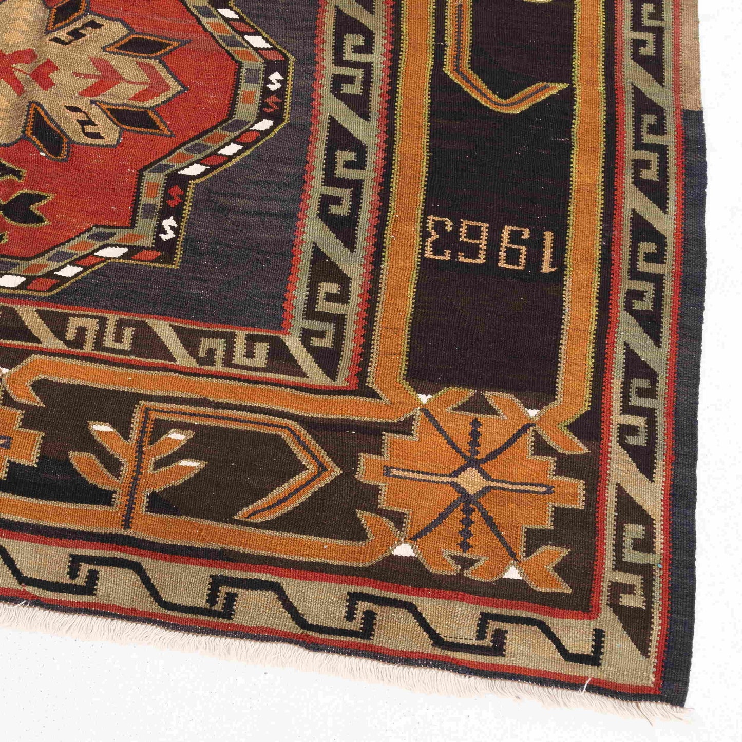 Oriental Kilim Anatolian Handmade Wool On Wool 153 X 256 Cm - 5' 1'' X 8' 5'' Orange C011 ER12