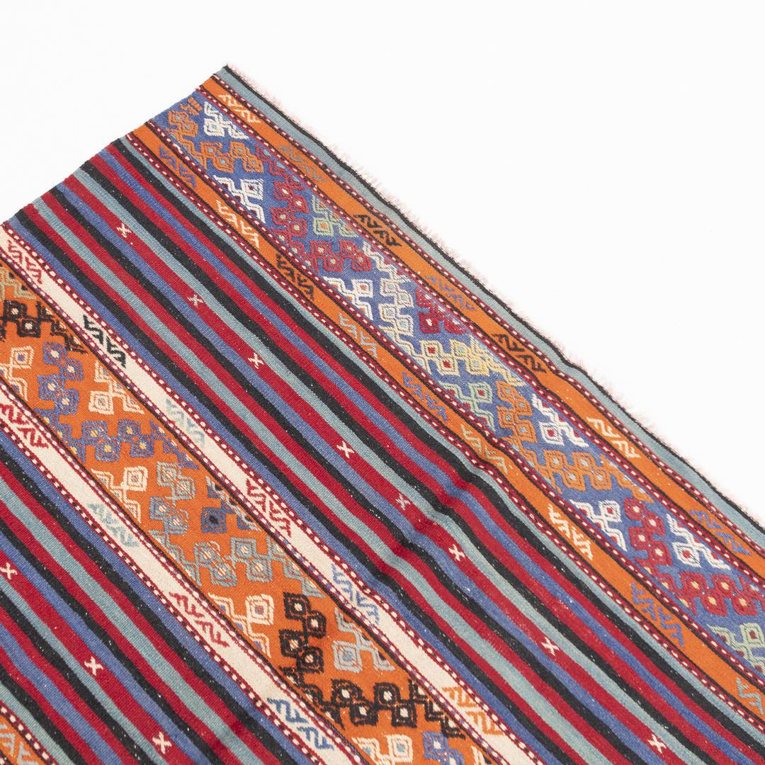 Oriental Kilim Anatolian Handmade Wool On Wool 155 X 233 Cm - 5' 2'' X 7' 8'' Multicolor C016 ER12