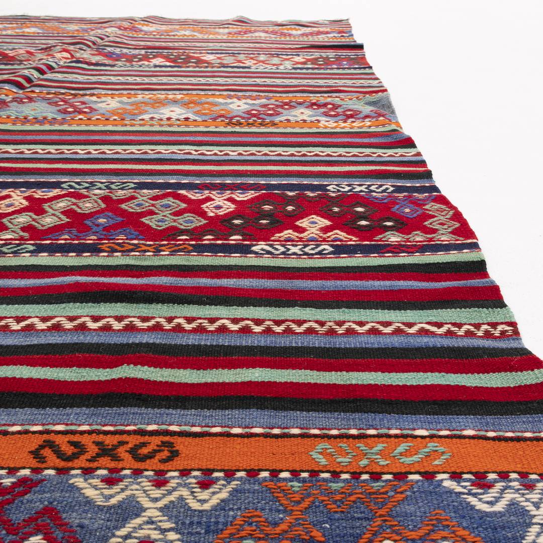 Oriental Kilim Anatolian Handmade Wool On Wool 155 X 250 Cm - 5' 2'' X 8' 3'' Multicolor C016 ER12