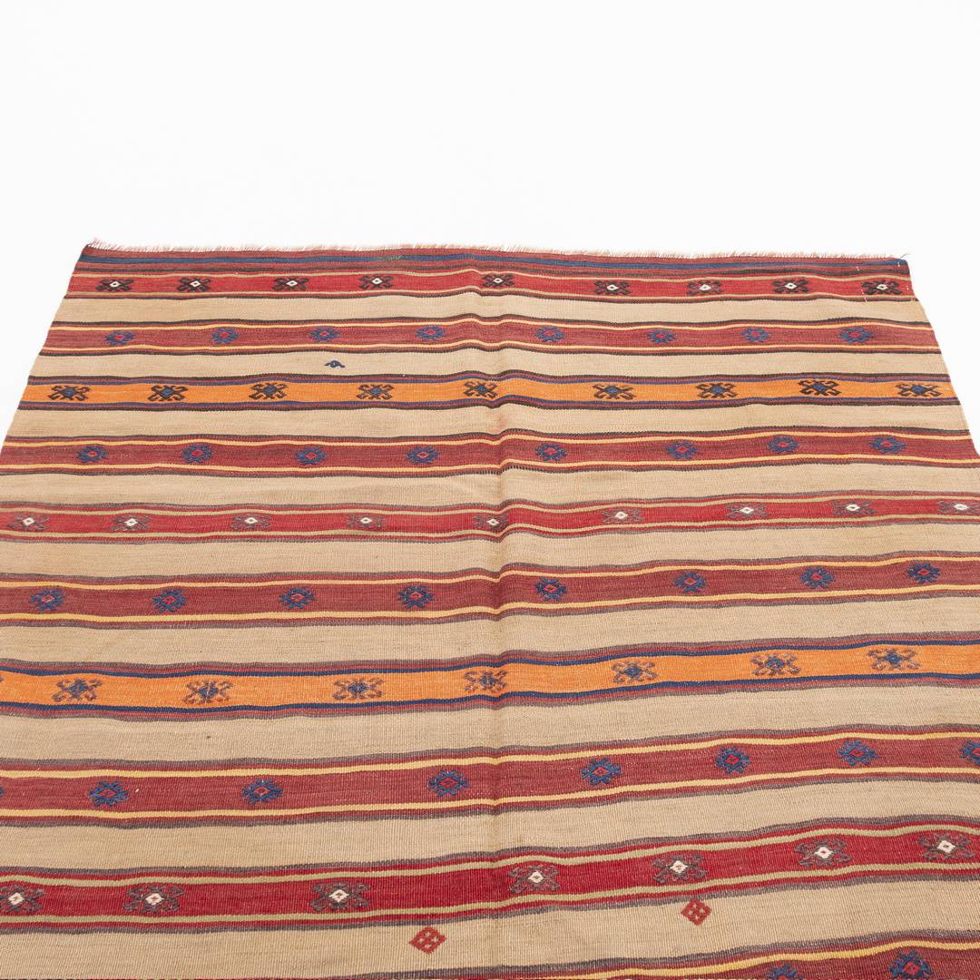 Kilim de Anatolia tejido a mano Lana sobre lana Único Tradicional 158 X 236 Cm - 5' 3'' X 7' 9'' m2: 3,7288