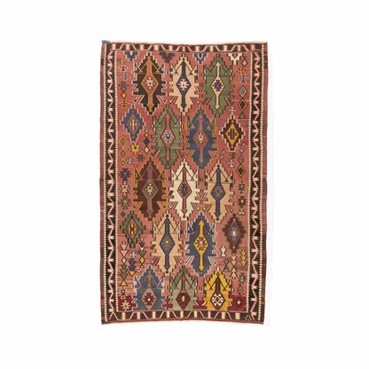 Oriental Kilim Anatolian Handmade Wool On Wool 158 X 270 Cm - 5' 3'' X 8' 11'' Red C014 ER12