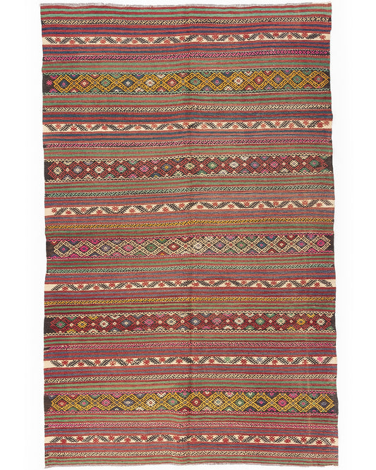Oriental Kilim Anatolian Handmade Wool On Wool 160 X 250 Cm - 5' 3'' X 8' 3'' Multicolor C016 ER12