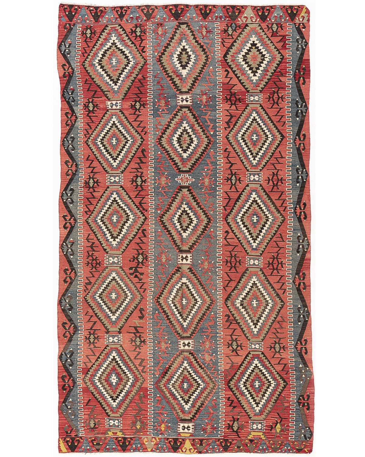 Oriental Kilim Anatolian Handmade Wool On Wool 160 X 282 Cm - 5' 3'' X 9' 4'' Red C014 ER12