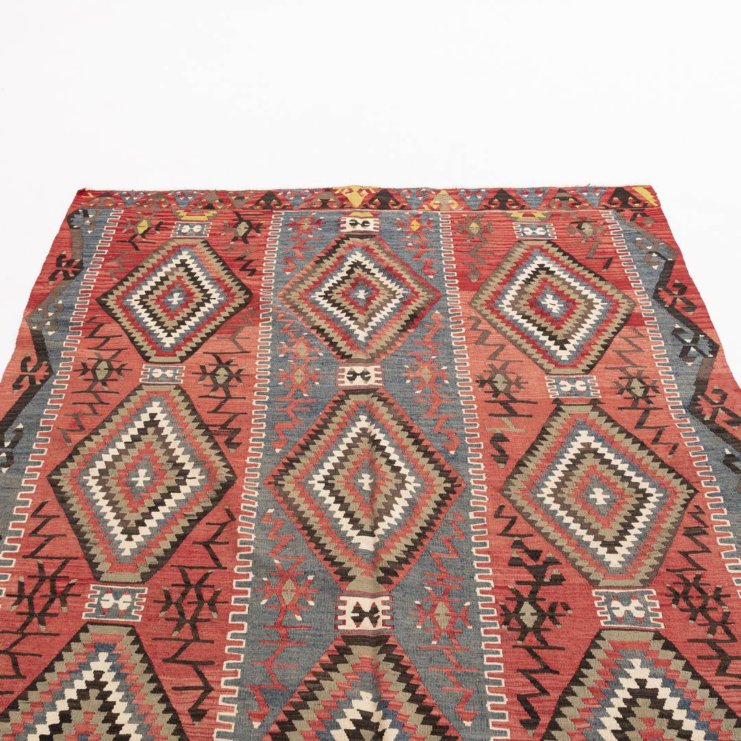 Oriental Kilim Anatolian Handmade Wool On Wool 160 X 282 Cm - 5' 3'' X 9' 4'' Red C014 ER12