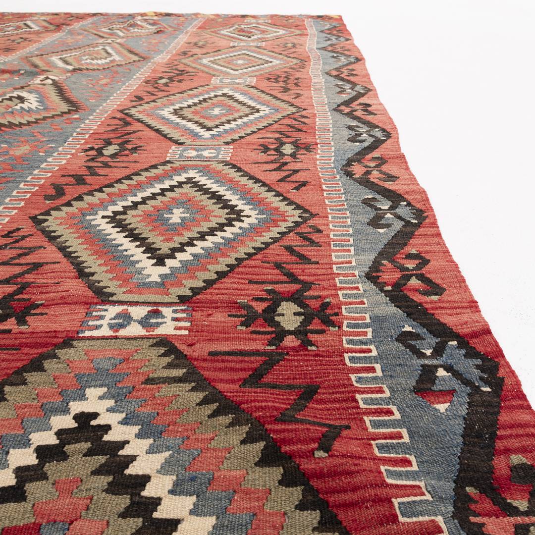 Oriental Kilim Anatolian Handmade Wool On Wool 160 X 282 Cm - 5' 3'' X 9' 4'' Red C014 ER12