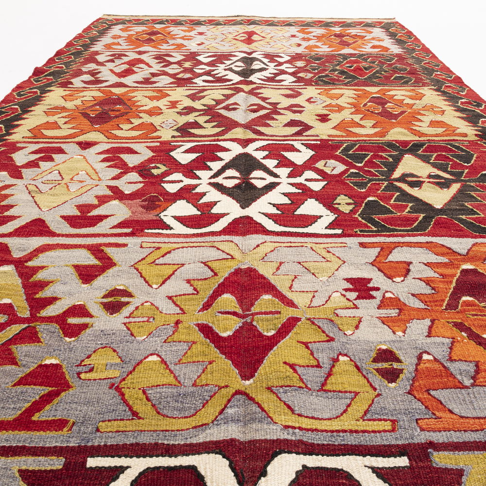 Oriental Kilim Anatolian Handmade Wool On Wool 160 X 320 Cm - 5' 3'' X 10' 6'' Multicolor C016 ER12