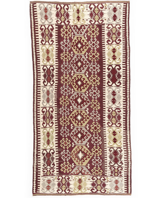 Kilim tejido a mano Lana de Anatolia sobre lana Único Tradicional 164 X 308 Cm - 5' 5'' X 10' 2'' m2: 5,0512
