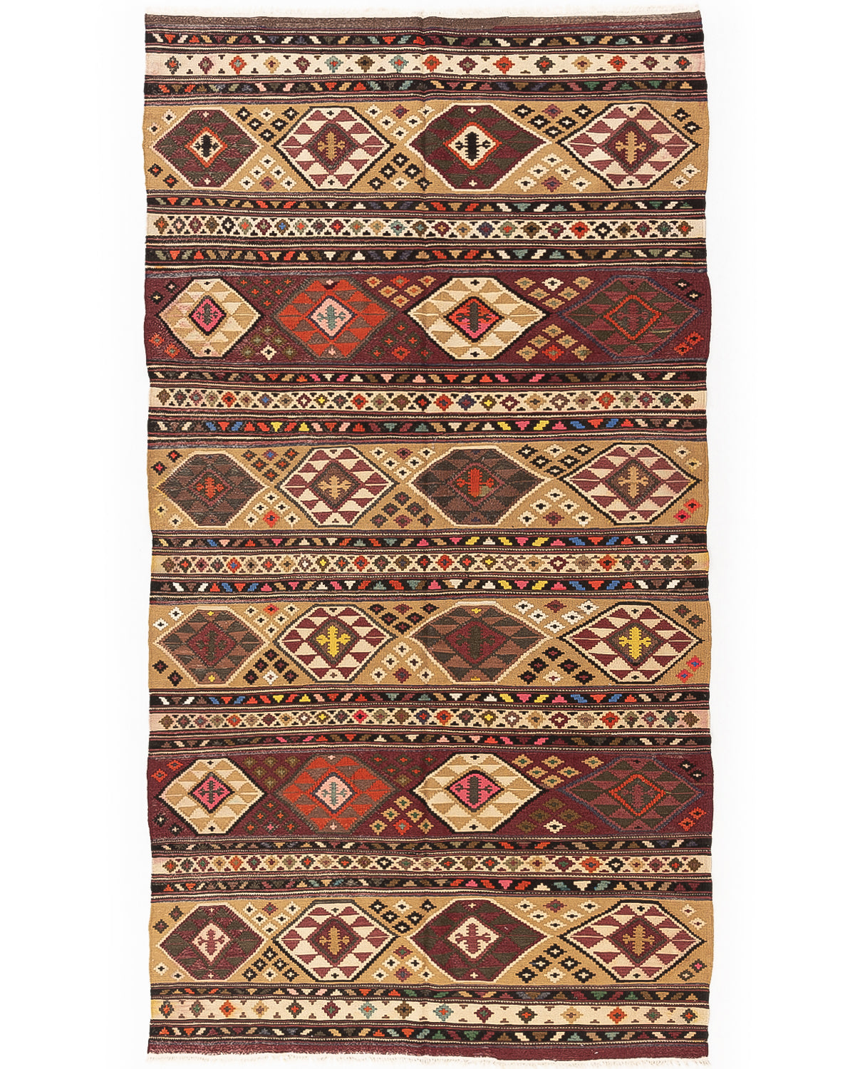 Kilim Tejido A Mano Lana De Anatolia Sobre Lana Auténtico Único 164 X 310 Cm - 5' 5'' X 10' 3'' m2: 5,084