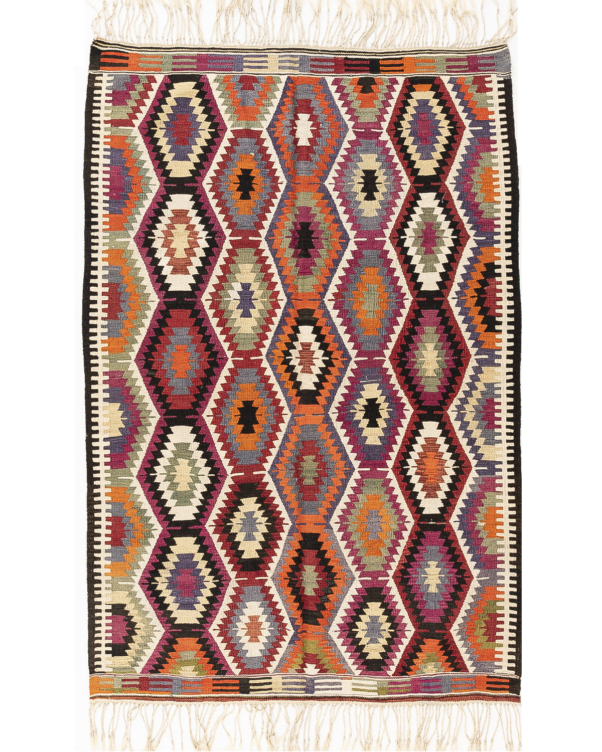 Oriental Kilim Anatolian Handmade Wool On Wool 165 X 235 Cm - 5' 5'' X 7' 9'' Multicolor C016 ER12