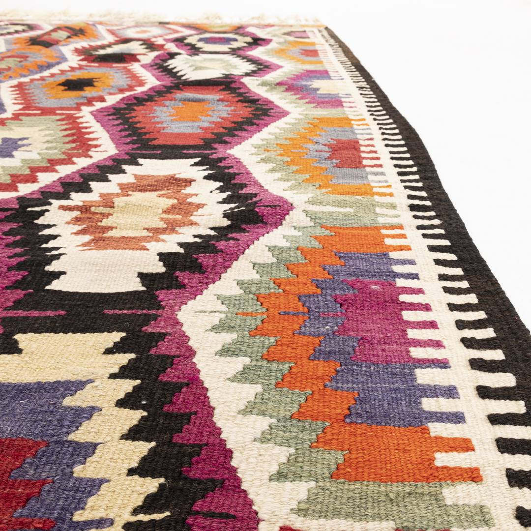 Oriental Kilim Anatolian Handmade Wool On Wool 165 X 235 Cm - 5' 5'' X 7' 9'' Multicolor C016 ER12