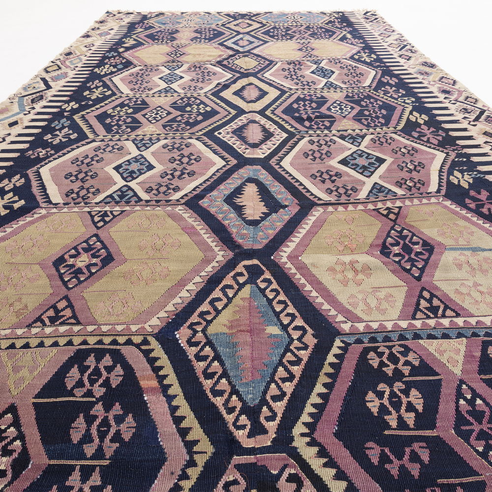 Oriental Kilim Anatolian Handmade Wool On Wool 165 X 383 Cm - 5' 5'' X 12' 7'' Purple C017 ER23