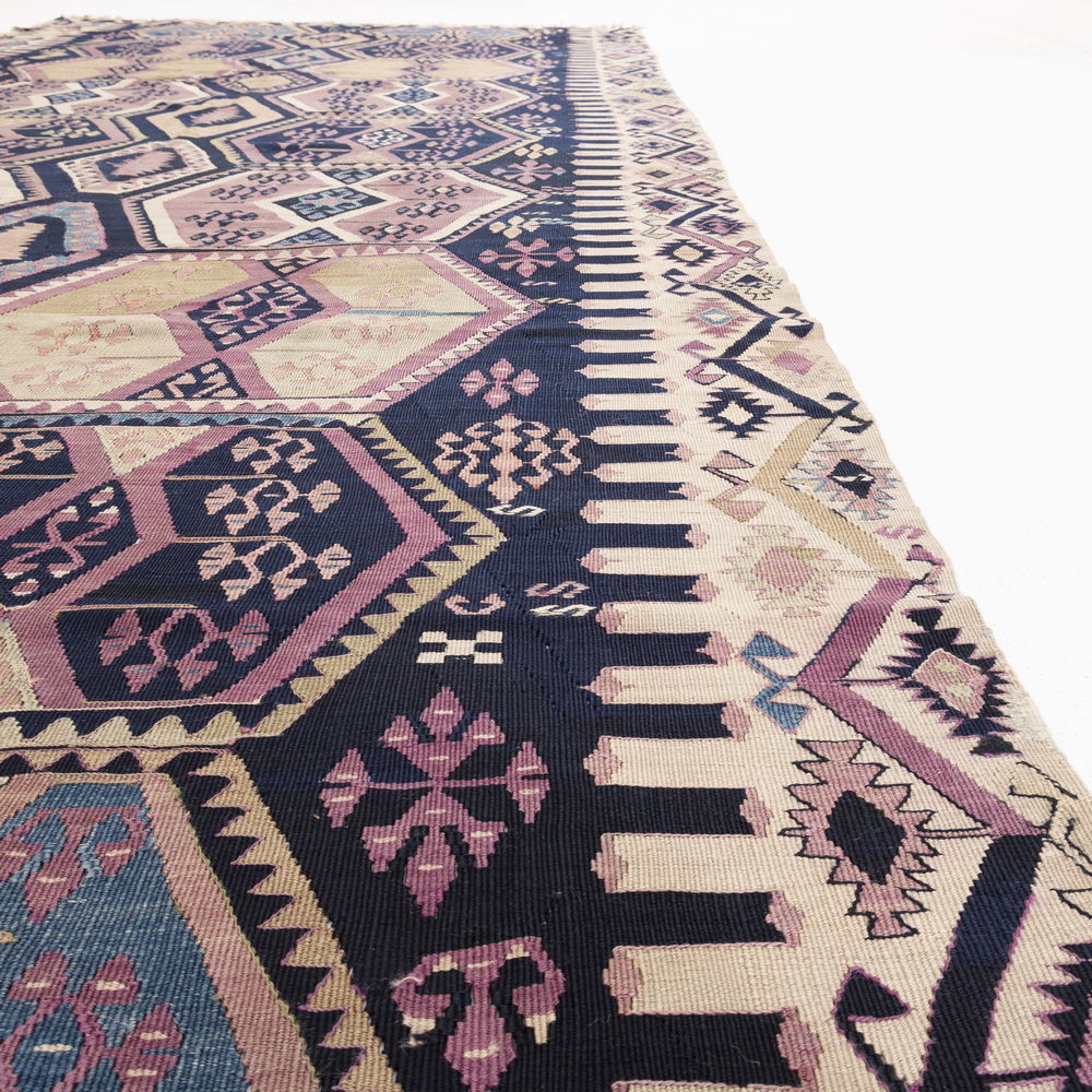 Kilim Tejido A Mano De Lana De Anatolia Sobre Lana Tradicional Mediterránea 165 X 383 Cm - 5' 5'' X 12' 7'' m2: 6,3195