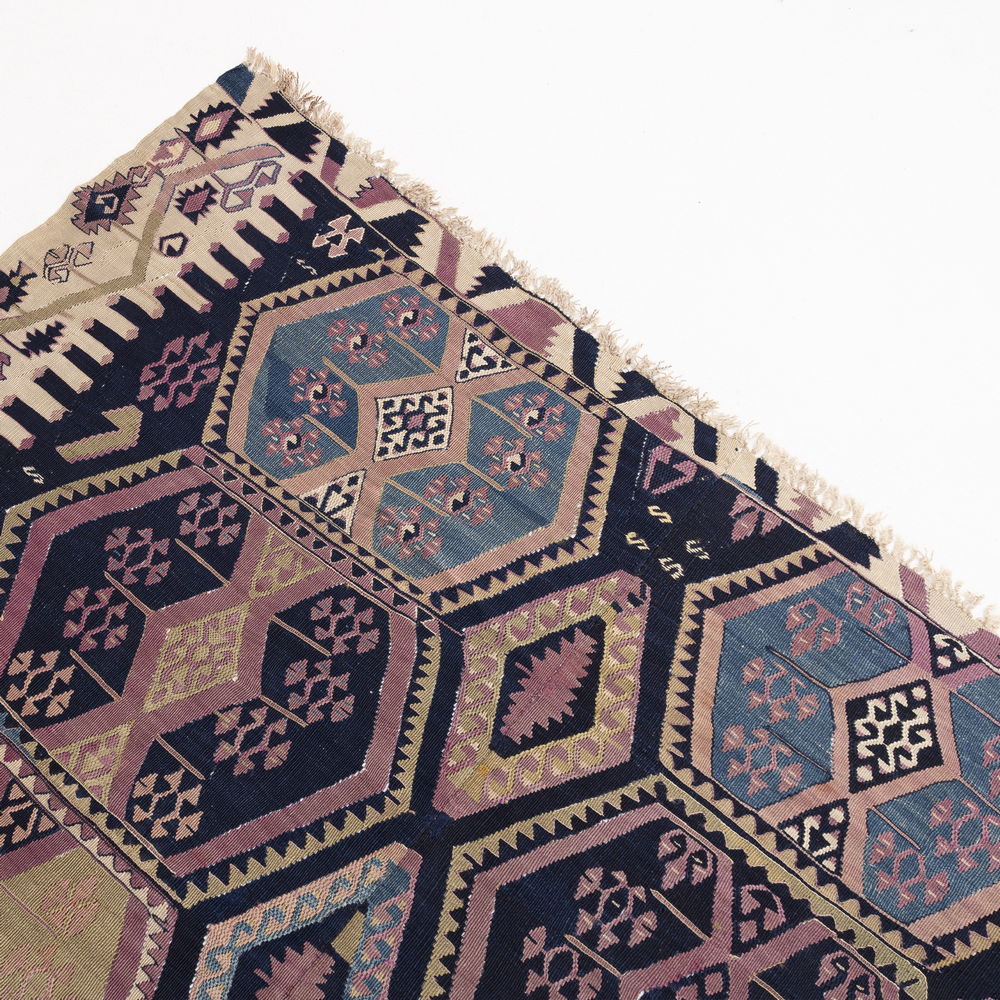 Oriental Kilim Anatolian Handmade Wool On Wool 165 X 383 Cm - 5' 5'' X 12' 7'' Purple C017 ER23