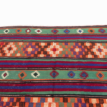 Oriental Kilim Anatolian Handmade Wool On Wool 167 X 200 Cm - 5' 6'' X 6' 7'' Multicolor C016 ER12