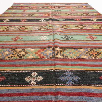 Oriental Kilim Anatolian Handmade Wool On Wool 169 X 305 Cm - 5' 7'' X 10' 1'' Multicolor C016 ER12