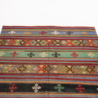 Oriental Kilim Anatolian Handmade Wool On Wool 169 X 305 Cm - 5' 7'' X 10' 1'' Multicolor C016 ER12