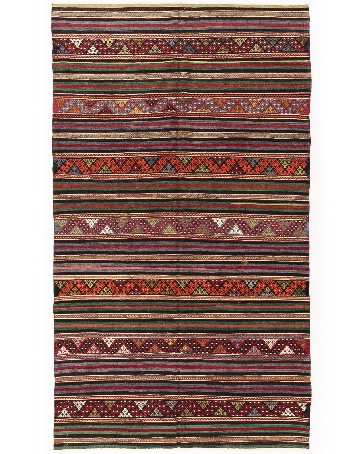 Kilim Tejido A Mano Lana De Anatolia Sobre Lana Único Tradicional 170 X 305 Cm - 5' 7'' X 10' 1'' m2: 5,185