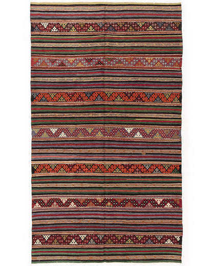 Kilim Tejido A Mano Lana De Anatolia Sobre Lana Único Tradicional 170 X 305 Cm - 5' 7'' X 10' 1'' m2: 5,185