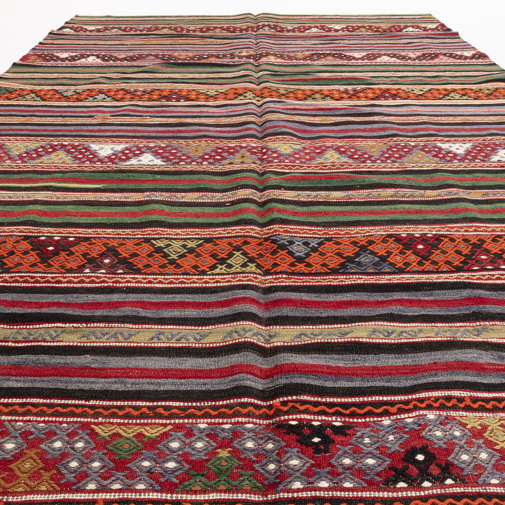 Kilim Tejido A Mano Lana De Anatolia Sobre Lana Único Tradicional 170 X 305 Cm - 5' 7'' X 10' 1'' m2: 5,185