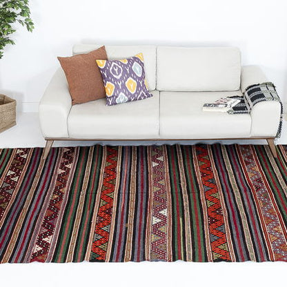 Kilim Tejido A Mano Lana De Anatolia Sobre Lana Único Tradicional 170 X 305 Cm - 5' 7'' X 10' 1'' m2: 5,185