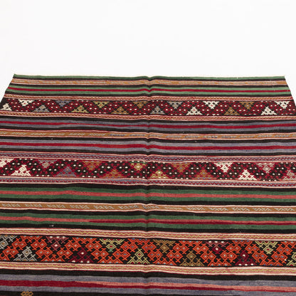 Kilim Tejido A Mano Lana De Anatolia Sobre Lana Único Tradicional 170 X 305 Cm - 5' 7'' X 10' 1'' m2: 5,185