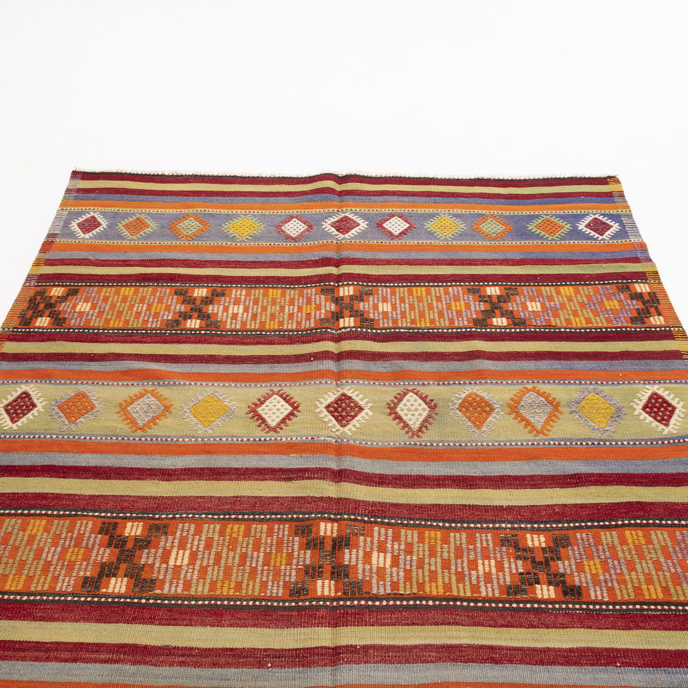 Kilim Tejido A Mano Lana De Anatolia Sobre Lana Único Tradicional 170 X 330 Cm - 5' 7'' X 10' 10'' m2: 5,61